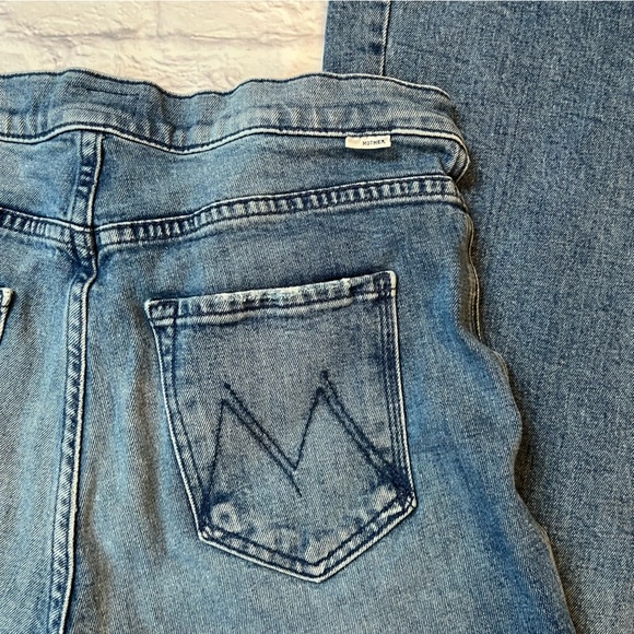 Mother Denim jeans Tab Roller skimp wide leg high waist bell A blue 29 - Picture 7 of 8